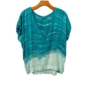 River + Sky Blue Relaxed Blouse